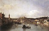 View of Verona and the River Adige from the Ponte Nuovo by Bernardo Bellotto